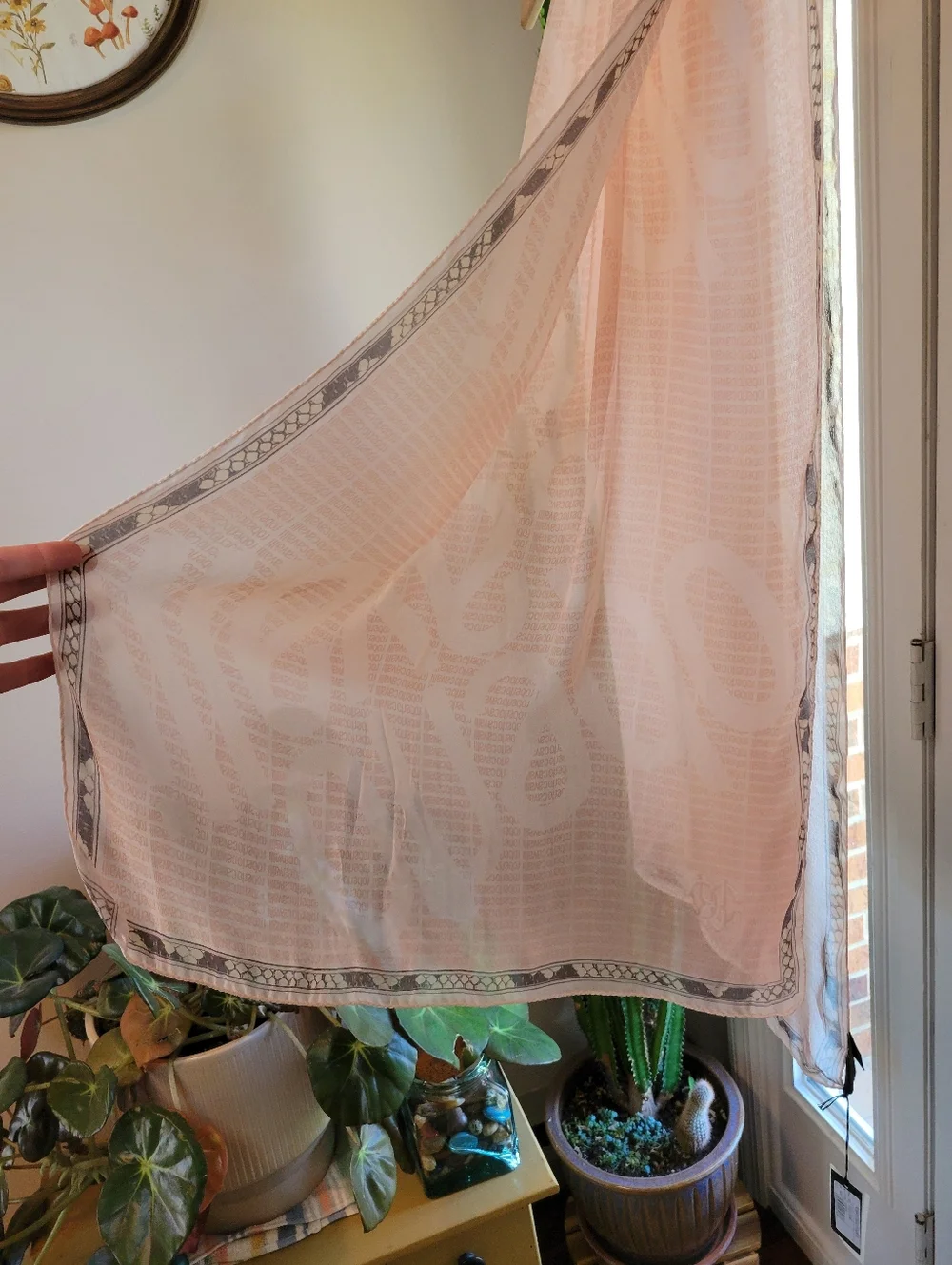 ROBERTO‎ CAVALLI FOULARDS 100% Silk NEW Pink Stola Scarf 70×180in